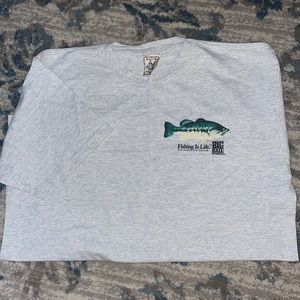 1994 Big Ball Sports “Fishing Is Life.” Gray T-Shirt